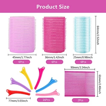 36Pcs Self Grip Hair Rollers Set for Perfect Curls