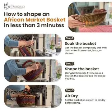 Deluxe African Basket with Leather Handle from Ghana | Handcrafted Artistry