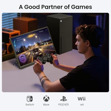 KQC 15.6" FHD IPS Portable Monitor for Gaming & Work