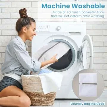 Bath Pillows for Tub, Bath Pillow Luxury Bathtub Pillow for Head and Neck Support, Soft 4D Air Mesh Bath Tub Pillow with Non Slip Suction Cups, Laundry Bag, Spa Gifts Bathtub Accessories for Women Men