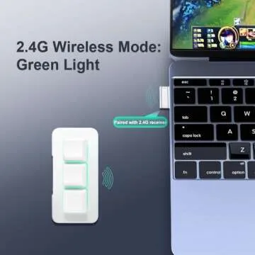 PCsensor 3-Key Mini Keypad 2.4G Wireless USB 2 in 1 Mechanical Gaming Keyboard Hot Key Customized Program with RGB Led for Gaming OSU Office Work