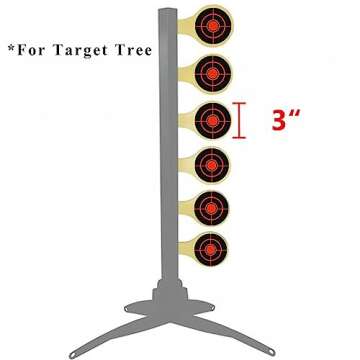 GearOZ Splatter Target Stickers, 3 Inch Reactive Paper Targets, 250 Pcs Adhesive Shooting Targets wi...