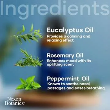 Breathe Essential Oil Blend 30 ml - Breath Ease Sinus Relief with Menthol Oils - for Humidifiers, Diffusers, and Aromatherapy - Nexon Botanics