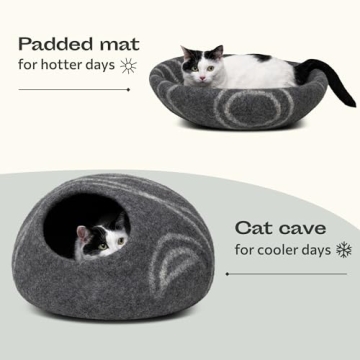 MEOWFIA Cat Cave - Handmade Merino Wool Cat Bed