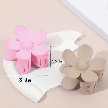 Stylish Flower Hair Clips 8PCS for Women and Girls