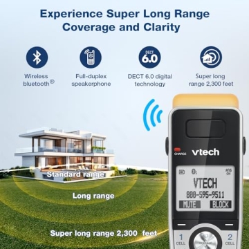 VTech IS8151-5 Long Range Cordless Phone with Call Blocking