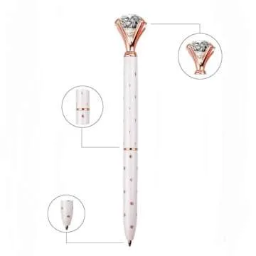 LONGKEY Set of 12 Diamond Pens - Elegant Writing Gifts