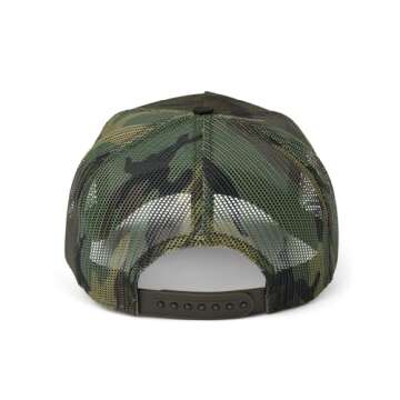 Happy Dad Trucker Hat, Camo, Trendy Mens Hats with Breathable Mesh Back, Adjustable Snap Closure, Birthday Gifts for Men and Women, Snapback Cap