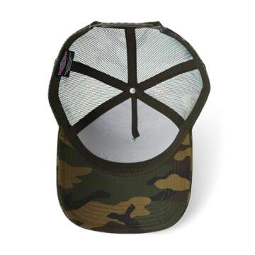 Happy Dad Trucker Hat, Camo, Trendy Mens Hats with Breathable Mesh Back, Adjustable Snap Closure, Birthday Gifts for Men and Women, Snapback Cap