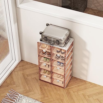 BINSIO Elegant Shoe Rack Organizer - Portable & Stylish