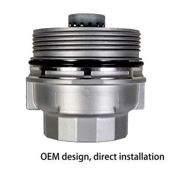 FOKES Oil Filter housing Cover,Compatible with Toyota 4Runner Avalon Camry Fj Cruiser Highlander RAV4 Sienna Tacoma Tundra Venza more. Replace 15620-31060 1562031060 15643-31050(All Aluminum)