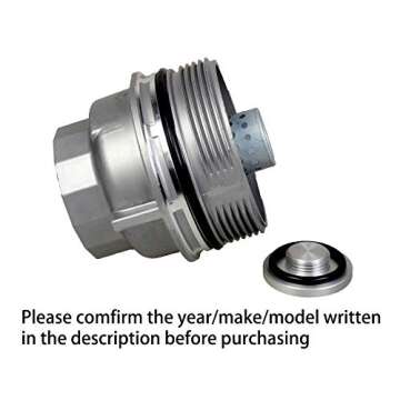 FOKES Oil Filter housing Cover,Compatible with Toyota 4Runner Avalon Camry Fj Cruiser Highlander RAV4 Sienna Tacoma Tundra Venza more. Replace 15620-31060 1562031060 15643-31050(All Aluminum)