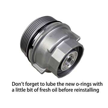 FOKES Oil Filter housing Cover,Compatible with Toyota 4Runner Avalon Camry Fj Cruiser Highlander RAV4 Sienna Tacoma Tundra Venza more. Replace 15620-31060 1562031060 15643-31050(All Aluminum)