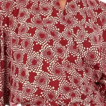 NOVICA Artisan Handmade Batik Robe – Ruby Red Style