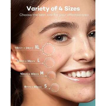 Acne Patch Pimple Patch, 4 Sizes 140 Patches Acne Absorbing Cover Patch, Hydrocolloid Invisible Acne...