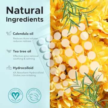 Acne Patch Pimple Patch, 4 Sizes 140 Patches Acne Absorbing Cover Patch, Hydrocolloid Invisible Acne Patches For Face Zit Patch Acne Dots Tea Tree, Calendula Oil