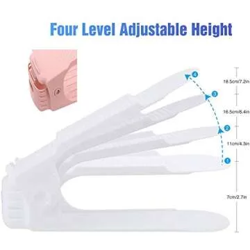 RISETEX Shoe Slots Organizer 20 Pack - Adjustable Height & Space Saving