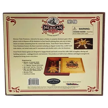 Mexican Train Domino Set in Wooden Box for Age 8+