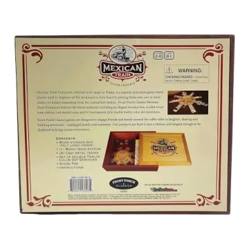 Mexican Train Domino Set in Wooden Box for Age 8+