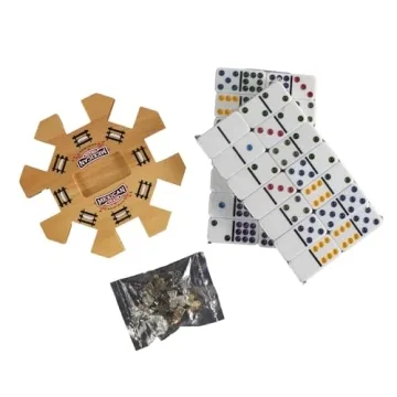 Mexican Train Domino Set in Wooden Box for Age 8+