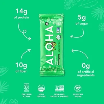 ALOHA Organic Chocolate Mint Protein Bars - 12 Pack
