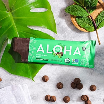 ALOHA Organic Chocolate Mint Protein Bars - 12 Pack