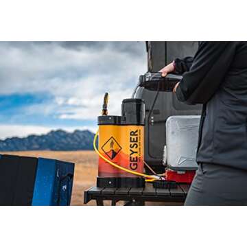 Geyser System Portable Shower & Cleaning Kit with Optional Electric Heater for Camping, Overlanding, & Outdoor Recreation - Standard + Heater