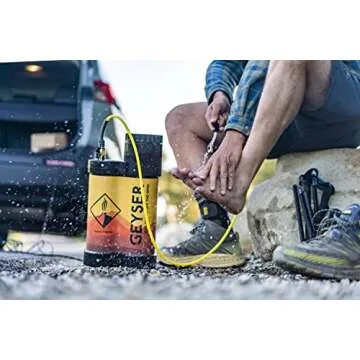 Geyser System Portable Shower & Cleaning Kit with Optional Electric Heater for Camping, Overlanding, & Outdoor Recreation - Standard + Heater