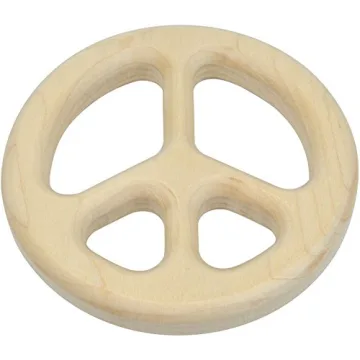 Peace Sign Maple Teether for Safe Teething