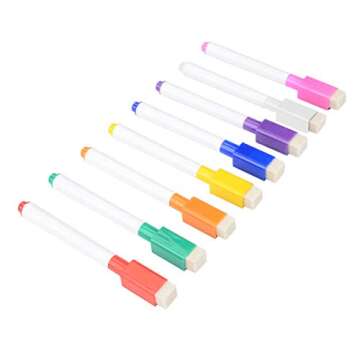 Magnetic Refrigerator Chalkboard,Weekly Menu, Meal Planner, Grocery Shopping List, Dry Erase Board, for Kitchen Fridge with 8 Color Magnetic Markers (16inchx12inch)