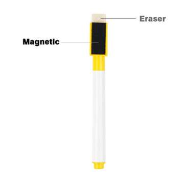 Magnetic Refrigerator Chalkboard,Weekly Menu, Meal Planner, Grocery Shopping List, Dry Erase Board, for Kitchen Fridge with 8 Color Magnetic Markers (16inchx12inch)