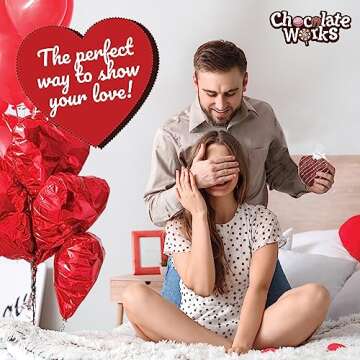 Valentine's Day Chocolate Heart Smash Box by Chocolate Works – Gourmet Milk Chocolate Gift with Rainbow Candies, Premium Belgian Chocolate Treats for Him & Her