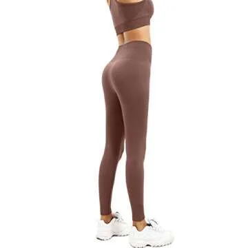 HAODIAN Women's Yoga Outfits 2 Piece High Waisted Leggings with Sports Bra Gym Clothes Sets