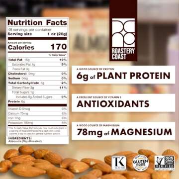 Roastery Coast Just Roasted Almonds - Healthy Snack Option