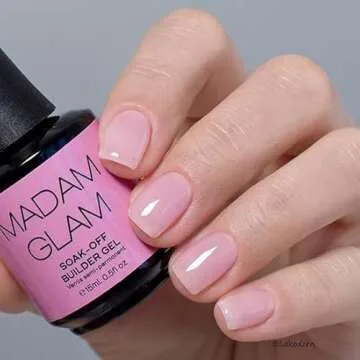 Madam Glam HEMA-FREE Baby Pink Builder Gel for Nails