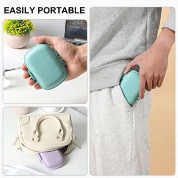 Compact 4 Pack Pill Organizer for Travel and Daily Use