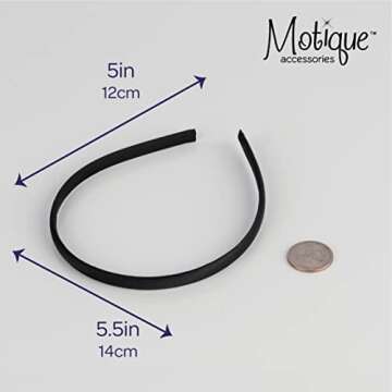 Motique Solid Satin Headbands 4 Pack - Ultimate Comfort