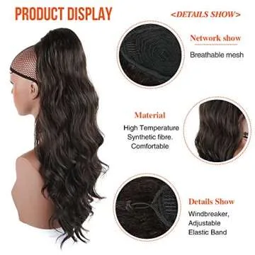 CINHOO Elegant Body Wavy Drawstring Ponytail Extension