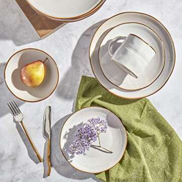 Shop Elegant Stoneware Dinnerware Set for 4