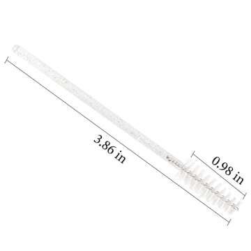 300 PCS Crystal Eyelash Mascara Wands Disposable Lash Brushes for Extensions Spoolie Brush Applicato...