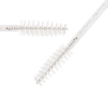 300 PCS Crystal Eyelash Mascara Wands Disposable Lash Brushes for Extensions Spoolie Brush Applicators Makeup Tool Kits (White)