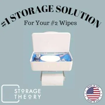 Storage Theory Bathroom Wipes Holder Dispenser with Shelf