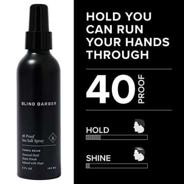 Blind Barber 40 Proof Sea Salt Spray for Men - Texture Spray for Hair Volume, Off The Beach Waves & ...