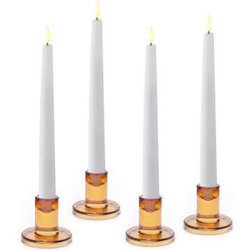 Stylish LampLust Amber Candle Holders for Unique Decor