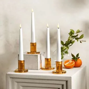 Stylish LampLust Amber Candle Holders for Unique Decor