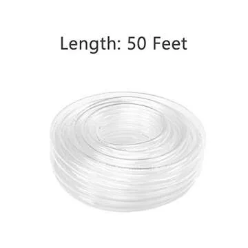 Eastrans Clear Flexible Vinyl Tubing - 50 Feet, 1/2 Inch ID