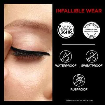 L’Oréal Paris Infallible Grip Mechanical Gel Eyeliner Pencil, Smudge-Resistant, Waterproof Eye Makeup with Up to 36HR Wear, Brown Denim, 0.01 Oz