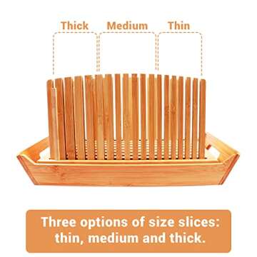 Kiss Core Adjustable Bread Slicer with Knife and Crumb Tray