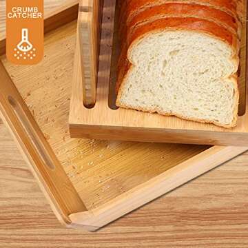 Kiss Core Adjustable Bread Slicer with Knife and Crumb Tray
