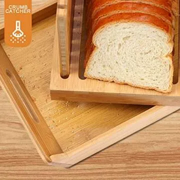 Kiss Core Adjustable Bread Slicer with Knife and Crumb Tray